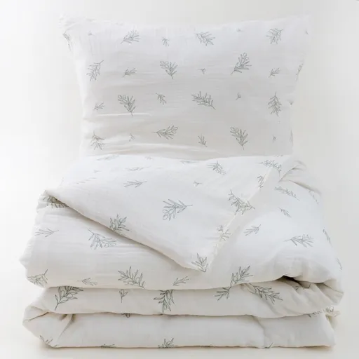 Lenjerie de pat din muselină Matex Olivka, 140 x 200 cm, 70 x 90 cm