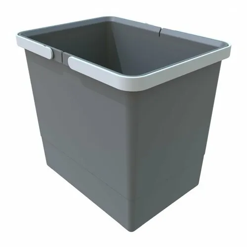 Coș de plastic Elletipi cu mânere 15 l, gri, 15 l