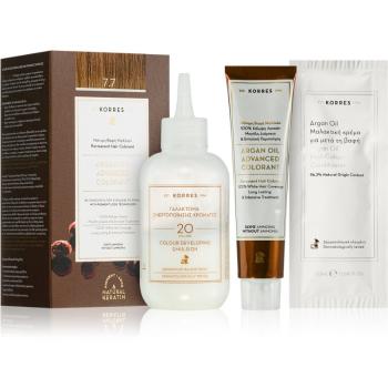 Korres Argan Oil Culoare permanenta pentru par cu ulei de argan culoare 7.7 Mocha 50 ml