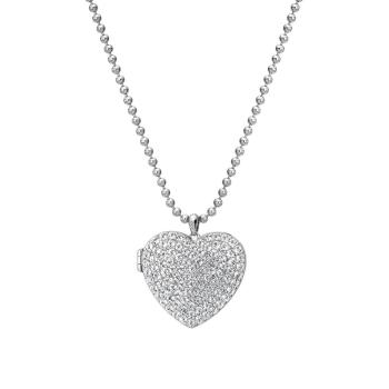 Hot Diamonds Colier oval din argint cu diamant Memories Locket DP770