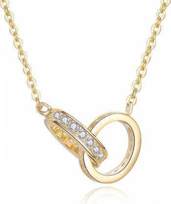 MOISS Colier stilat placat cu aur cu cercuri N0000580