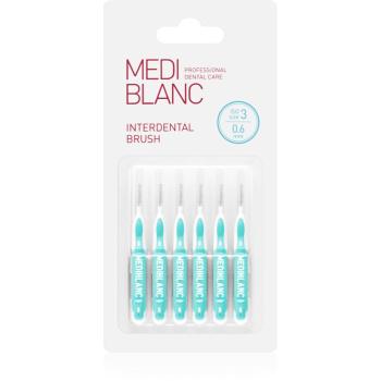 MEDIBLANC Interdental Pick-brush perie interdentara 0,6 mm Blue 6 buc