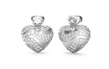 Guess Cercei romantici din oțel cu zirconi In My Heart JUBE04499JWRHT/U