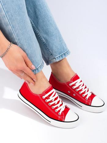 Adidași roșii originali pentru femei fără toc