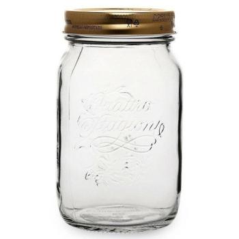 Bormioli Rocco Borcan de sticlă cu capac QuattroStagioni, 1 l, 1000 ml