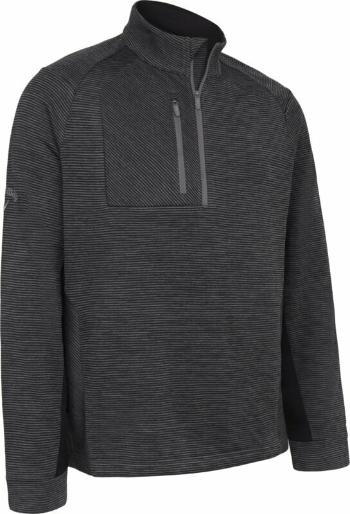 Callaway Heather Stripe Fleece Black Heather S Sweatshirt