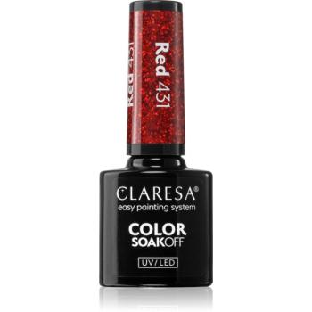 Claresa SoakOff UV/LED Color Warm Feelings lac de unghii sub forma de gel culoare RED 431 5 g