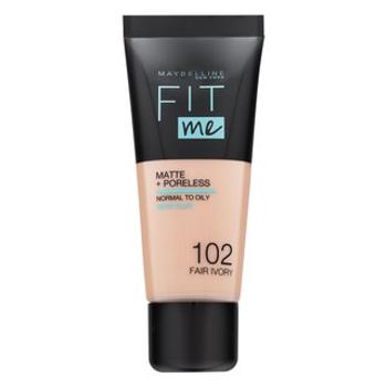 Maybelline Fit Me! Foundation Matte + Poreless tekutý make-up so zmatňujúcim účinkom 102 Fair Ivory 30 ml