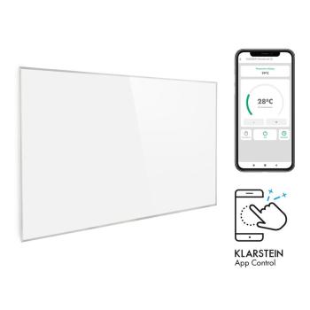 Klarstein Wonderwall 960 Smart, încălzitor cu infraroșu, 80 x 120 cm, 960 W, cronometru săptămânal, IP24, alb