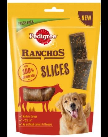 PEDIGREE Ranchos Slices 8 x 60g Recompense pentru caini cu carne de vita