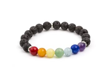 Agato Brățară cu mărgele din pietre minerale MINK89/17