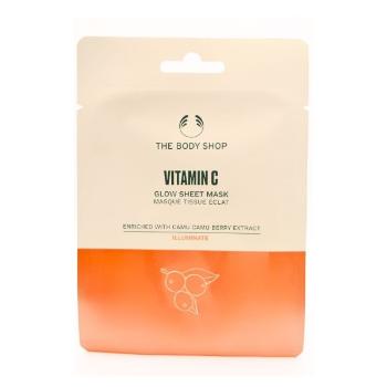 The Body Shop Mască de față hidratantă și strălucitoare Vitamina C (Glow Sheet Mask) 18 ml