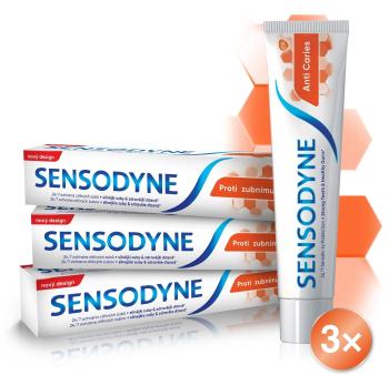 Fogkrém SENSODYNE Anti Caries fogszuvasodás ellen 3 × 75 ml