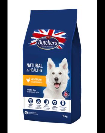 BUTCHER'S Natural&amp;Healthy mancare uscata pentru caini, cu pui 15 kg