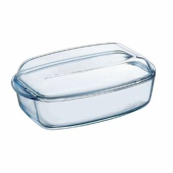 Tavă de copt din sticlă Pyrex cu capac, 6,7 l