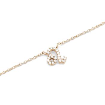 Daniel Wellington Colier stilat placat cu aur cu semnul zodiacal Leu Crystal Zodiac DW00400923