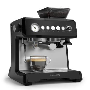 Klarstein Espressor GrandPresso, râșniță de precizie, duză de abur, portafiltru, indicator de presiune, 20 bar.