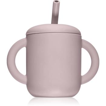 Mushie Training Cup with Straw ceasca cu pai Soft-lilac 175 ml