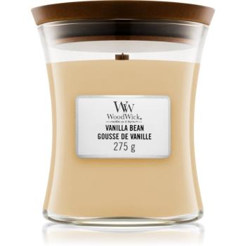 Woodwick Vanilla Bean lumânare parfumată cu fitil din lemn 275 g