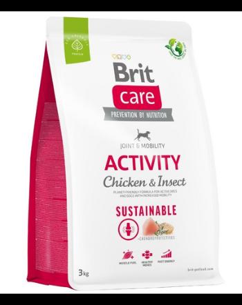 BRIT Care Dog Sustainable Activity Chicken &amp; Insect hrana caini adulti activi 3 kg pui si insecte