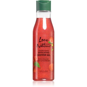 Oriflame Love Nature Organic Mint & Raspberry gel de dus exfoliant 250 ml