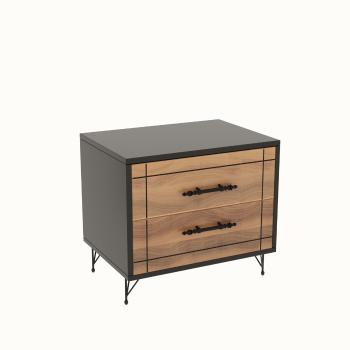 Masă de noapte Noapte Walnut, maro închis