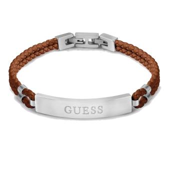 Guess Brățară maro din piele Malibu JUMB01346JWSTBWT/U