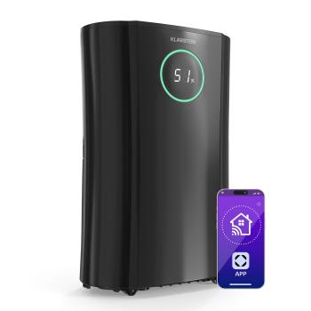 Klarstein DryFy ProConnect 24L Dezumidificator, 24 l/zi, 36 m², WiFi, Aplicație, Indicator LED, Cronometru 24 de ore