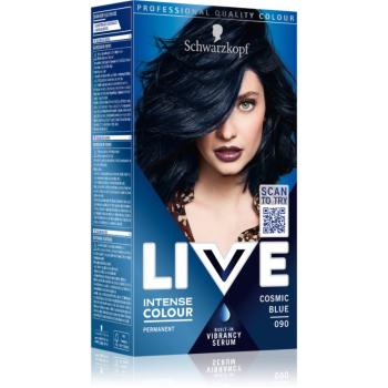 Schwarzkopf LIVE Intense Colour Culoare permanenta pentru par culoare 090 Cosmic Blue 2x60 ml