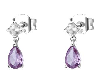 Brosway Cercei agățători din argint cu pietre de zircon Magic Purple Fancy FMP115