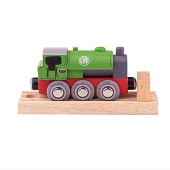 Locomotiva din lemn Bigjigs Rail GWR verde