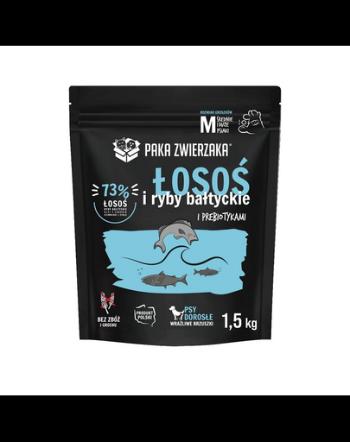 PAKA ZWIERZAKA Hrana caine, cu somon si peste baltic 1,5kg