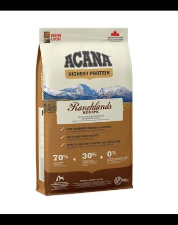 ACANA Highest Protein Ranchlands Dog hrana uscata caini toate rasele, varstele 11.4 kg