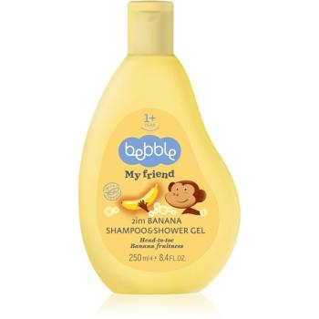 Bebble Banana Shampoo & Shower Gel gel de dus si sampon 2in1 pentru copii 1+ 250 ml