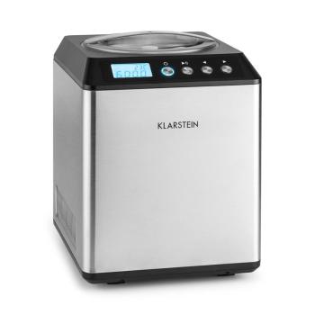 Klarstein Vanilla Sky, 180W, argintiu, filtru de înghețată cu compresor, oțel inoxidabil, 2l