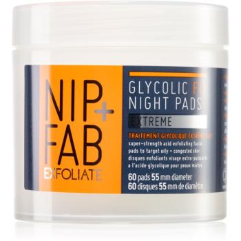 NIP+FAB Glycolic Fix Extreme dischete demachiante pentru noapte 60 buc