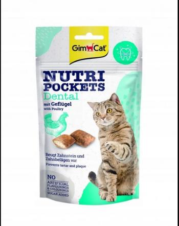 GIMCAT Nutri Pockets Dental 60 g Snack pisici, pasari de curte