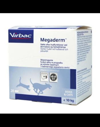 VIRBAC Megaderm 28x4 ml Supliment caini si pisici (pana la 10 kg) cu probleme ale pielii