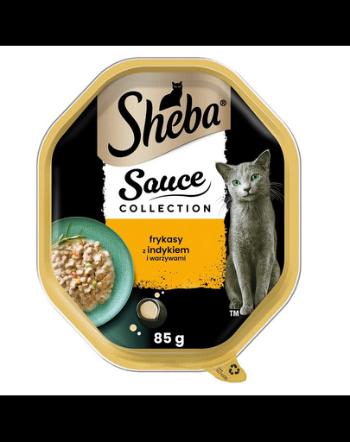 SHEBA Sauce Speciale hrana umeda pentru pisici, curcan si legume in sos 85g