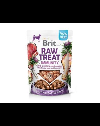 BRIT Recompensa Raw Treat Freeze Dried Immunity 40 g miel si pui liofilizat cu probiotice pentru caini