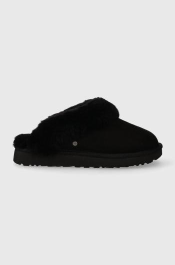 Semišové papuče UGG Classic Slipper II 1130876 BLK čierna farba