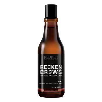 Redken Șampon 3 în 1 Brews (3-In-1 Shampoo, Conditioner and Body Wash) 300 ml