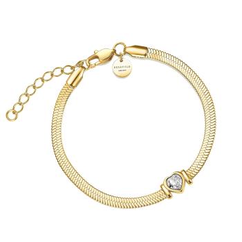 Rosefield Brățară romantică placată cu aur Șarpe JBSWG-J1010