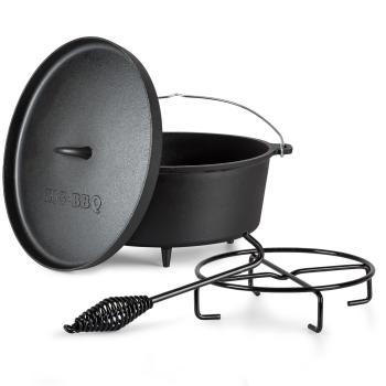 Klarstein Galloway, oală din fontă,  12,0 oală barbecue, fontă, dimensiune XL / 12 qt / 10,7 l