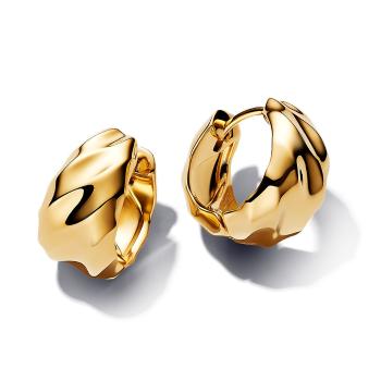 Pandora Cercei rotunzi placați cu aur Essence Shine 263874C00