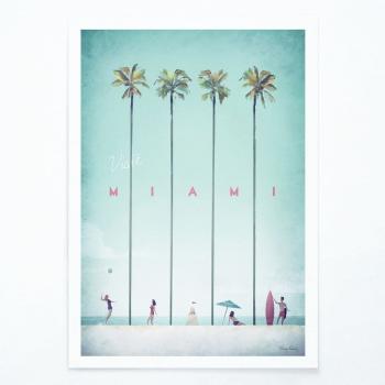 Poszter Miami, 30x40 cm - Travelposter