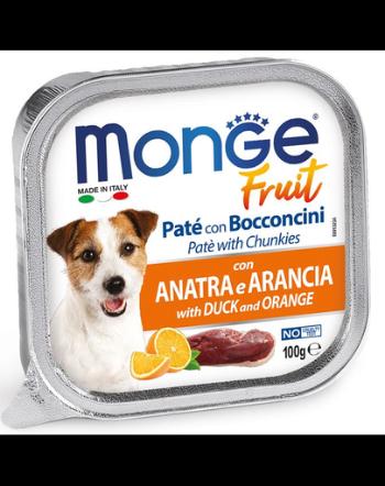 MONGE Fruit Dog Hrana umeda pentru caini, pate cu rata si portocala 100g