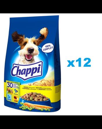 CHAPPI 12x500 g - hrana uscata pentru caini cu pasare si legume