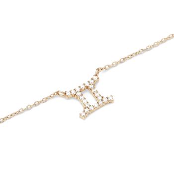 Daniel Wellington Colier atemporal placat cu aur cu semnul zodiacal Gemeni Crystal Zodiac DW00400921
