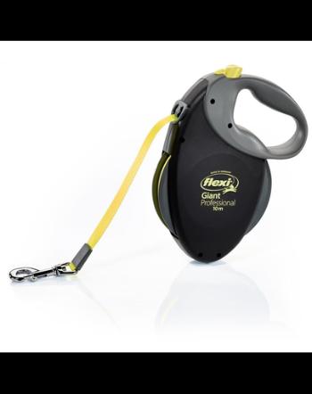 FLEXI Lesa caini Giant Professional banda 10 M negru (Neon)